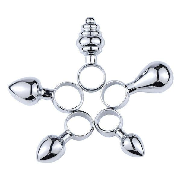 Pull Ring Anal Beads with Anal Beads Hole Anal Beads Metal Butt Plug Women Men A98