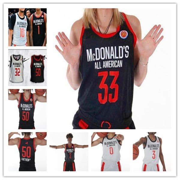 Custom 2011 Men Basketball McDonald's All-American Jersey Cole Anthony Scottie Lewis Josh Green Oscar Tshiebwe Precious Achiuwa Edwards 4XL