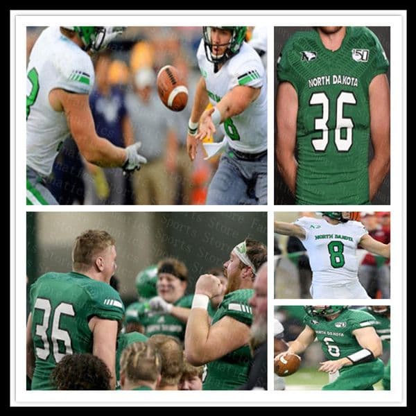 2021 UND College Football Jersey NATE KETTERINGHAM CAMERON MCKINNEY EVAN HOLM LUKE SKOKNA ANDREW ZIMMERMAN TRAVIS TOIVONEN CANADY Custom