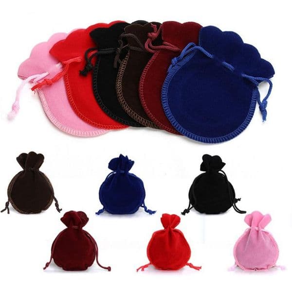 7*9cm,9x12cm Velvet jewelry bag Christmas wedding gift bag 6 color jewelry packing Display bag pouch favor Storage bags dc481