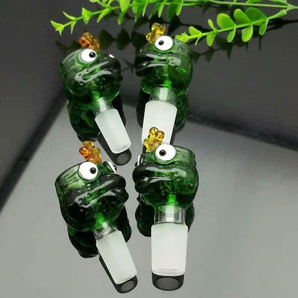 Smoking pipes hookah Oil Burner Pipes Smokings Glass Bowl Green Frog Bubble Head