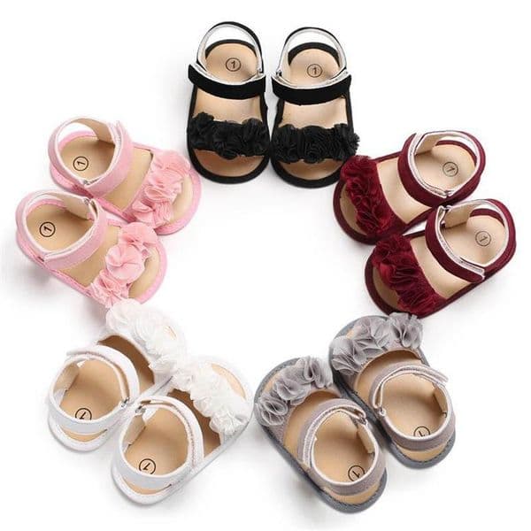 0-1 Year Summer baby girl shoes floral baby girls sandals princess toddler shoes Soft Baby First Walker Shoes Newborn sandals