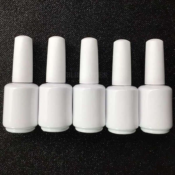 15ML Empty Nail Polish Bottle With White Black Lid,Small Glass Nail Oil Polish Bottle Black White Colors 100pcs/lot