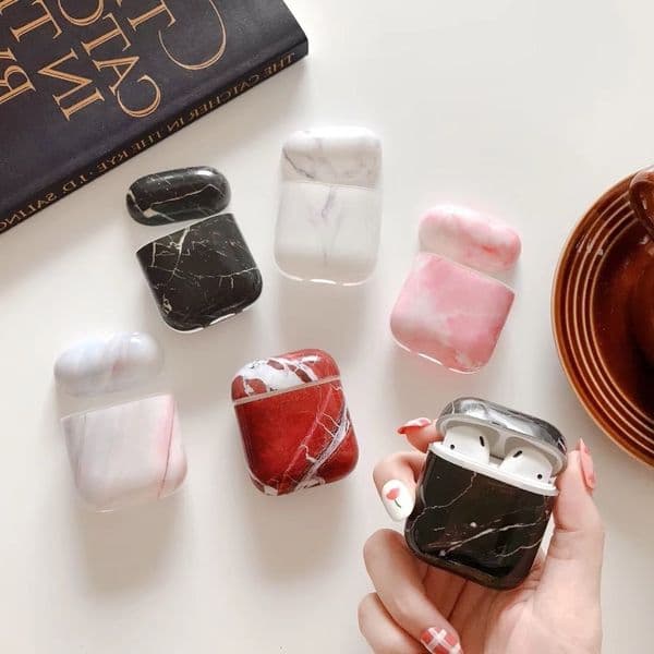 1 2 Personality Concise Marble Airpods/ Generation Apply Headset Protect Sheath Imd Apple Bluetooth Soft Shell