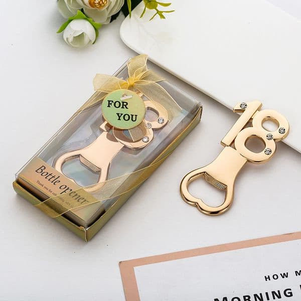 Birthday Anniversary Decoration Gifts Bottle Opener for 18th Birthday Wedding Anniversary Party Supplies Free Shipping W9628
