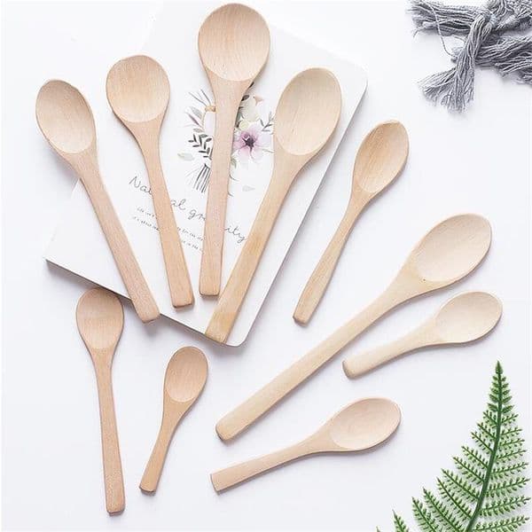 Wooden Jam Baby Honey Small Coffee Spoon New Delicate Kitchen Using Condiment Scoop Ht12 B2