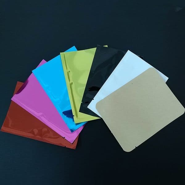 100pcs/lot 6 colors open top aluminum foil food vacuum package bag 6*9cm mylar heat seal coffee tea bag