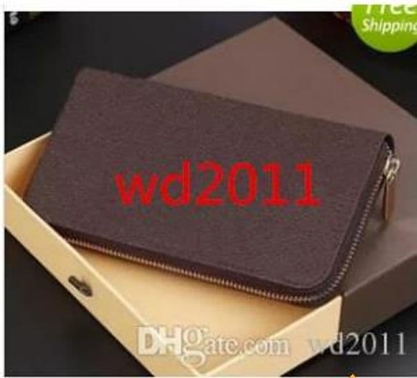 Fashion with box zipper wallet long style purse designer clutch wallet with 60015 60017