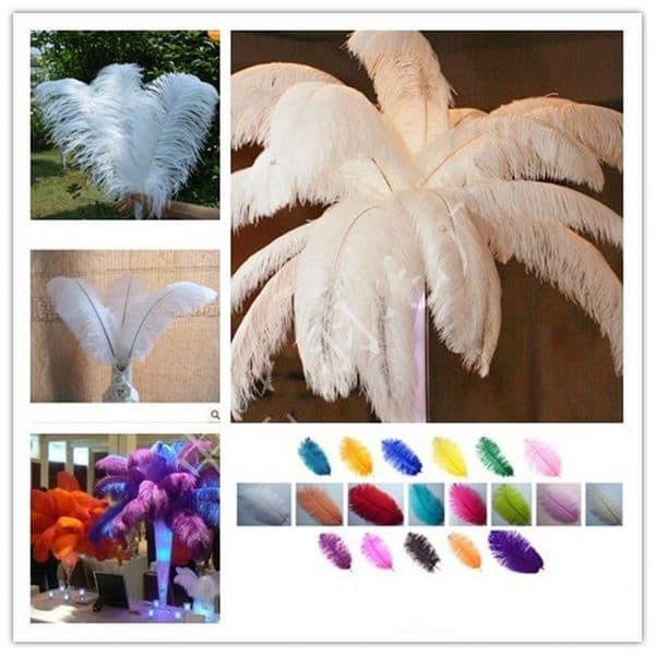 Colorful 20-22 inch(50-55 cm) Ostrich Feather plumes for wedding centerpiece wedding party event decor festive decoration
