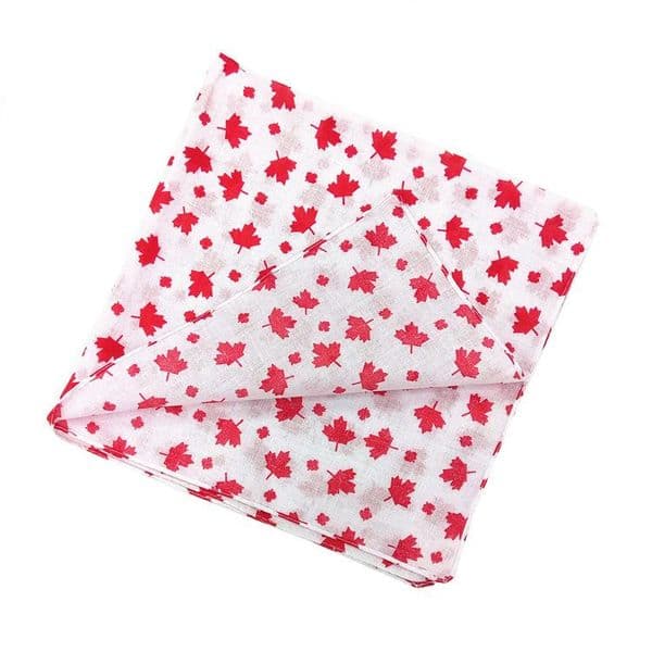 55cm x 55cm Pure Cotton Maple Leaf Handkerchief Multifunctional Headscarf Square Scarf Outdoor Riding