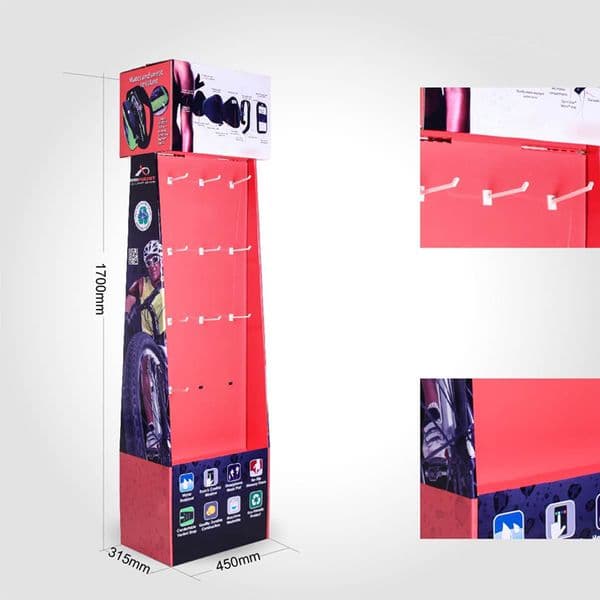 Hot sale Personalized Display Cabinet For Modern Electronic Products Recycled Cardboard Exhibition shelf For Phone Accessories Charger Cable