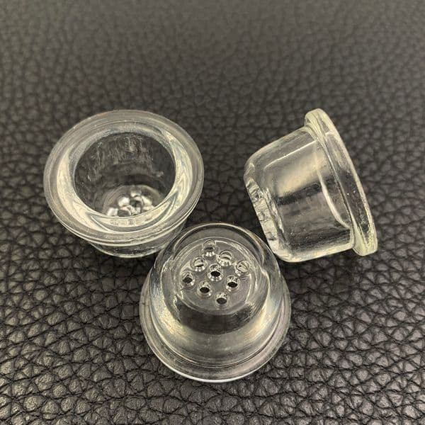 Replacement Glass Screen Bowl for Silicone Pipe Honeycomb Glass Dish for Spoon Pipes High Borosilicate Mesh Bowls Smoking Accessories