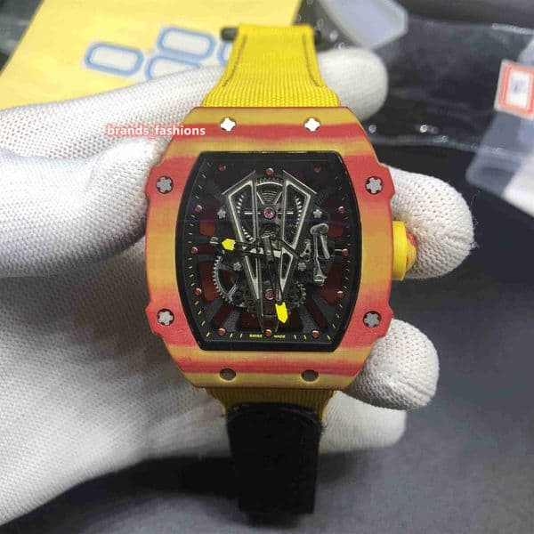 High Quality Men's Watches Carbon Fiber Case Watch Fashion Business Watch Nylon Strap Automatic Mechanical Sports Wristwatch