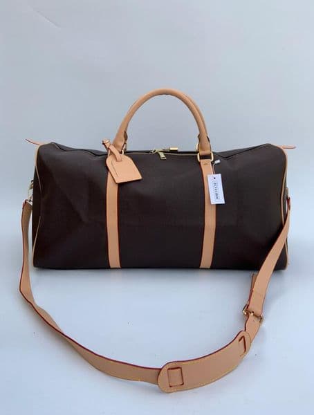 Travel Luggage Bag Graphite PU Leather Handbag Men Travel Bags Mens Travel Totes Bag Mens Duffle Bag 60CM