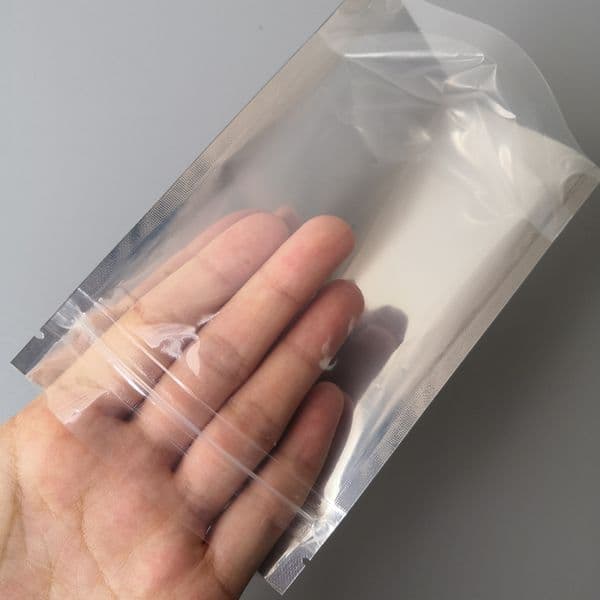wholesale 4x6 inches Smell proof foil bag back black Silvery Metallic Aluminum plastic pouch zipper Grip Seal