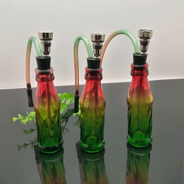 Color coke bottle glass water bottle Class Oil Burner Pipe Thick color Glass oil rigs glass water pipe