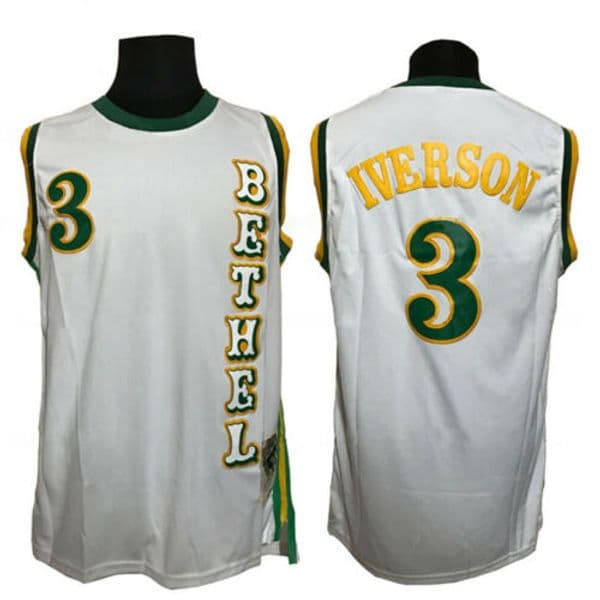 Retro Allen Iverson #3 Bethel High School Basketball Jerseys Kids Fans CUSTOM any name number 4XL 5xl 6XL jersey