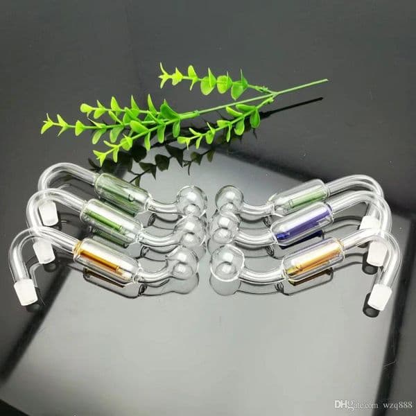 Double filtering pot Wholesale Glass bongs Oil Burner Glass Water Pipes Rigs Smoking Free