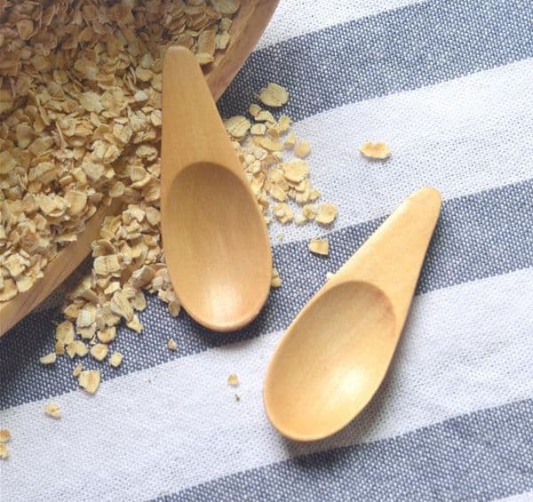500pcs Cute Melon seed shape Drop-shaped Handmade Mini Wood Tea Scoops Kung Fu Tea Spoon Black Green Tea Shovel Gift SN2717