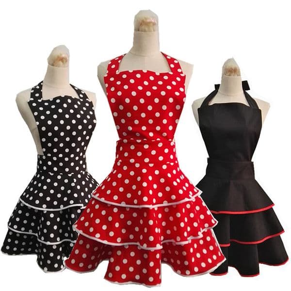new High-quality cotton apron retro cute apron for woman kitchen organizer Ceremonial dress Avental Delantal grembiule tablier Y200103