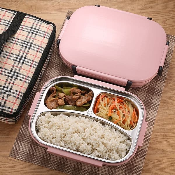 2026 304 Stainless Steel Thermos Lunch For Kids Gray Bag Set Bento Box Leakproof Japanese Style Food Container Thermal Lunchbox Free Shipping