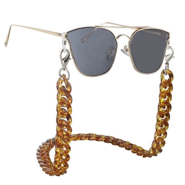 Sunglasses Chains Cool Thick Tortoise Eyeglasses Frame String Acrylic Fashion Glasses Chain Vintage Big Eyewear Link 10 Colors 12pcs/lot