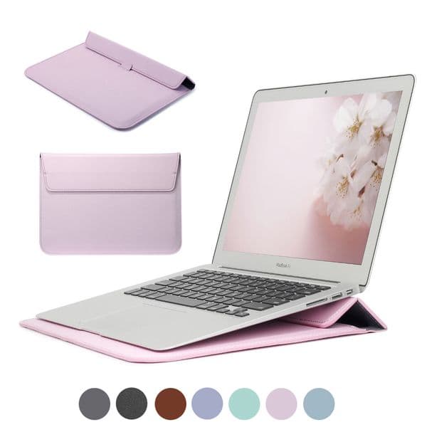 Waterproof Laptop & Tablet Carry Case PU Leather Sleeve Protective Cover For Macbook for 11.6inch-15.4" Tablets and Laptops