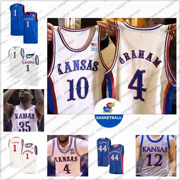 Kansas Jayhawks 2020 Basketball #11 Jackson 21 Embiid 22 Morris 22 Wiggins 34 Pierce 1 Devon Dotson Retro Men Youth Kid Jersey 4XL