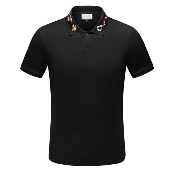 Luxury Designer Polo Shirts Men Luxury Polo Casual Polo T Shirt Snake Bee Letter Print Embroidery Fashion High Street Mens Lapel Neck Polos