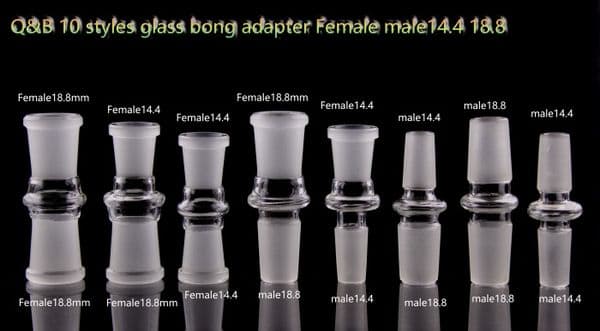 Glass Adapter converter male to female 10mm 14mm 18mm To 10mm 14mm 18mm Bong Adapters