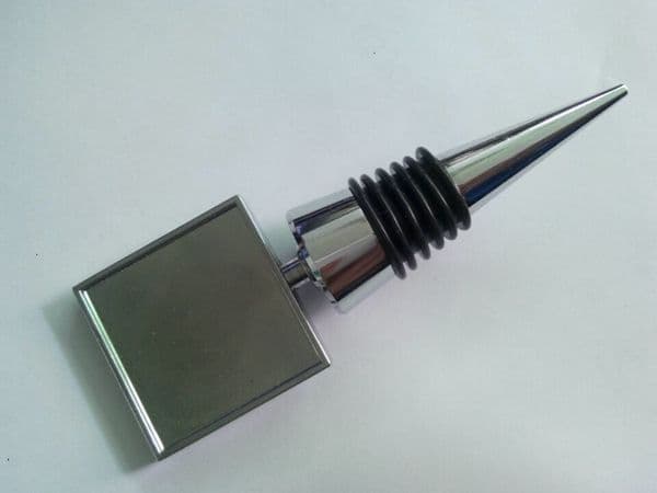 Square Stoppers Blank Wine Stopper Plugs Metal Bottle Caps B2