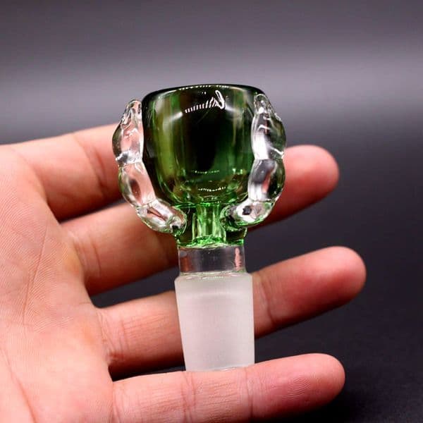 Thick Dragon Claw Green Smoking Glass Bowl Hookahs Male or Female 14mm 18.8mm joint Bowls Water Pipes
