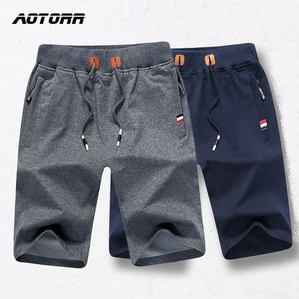 Men Shorts Summer Solid Mens Slim Beach Shorts Cotton Casual Male Elastic Waist Shorts Jogger Short Sweatpants 6XL homme CX200707