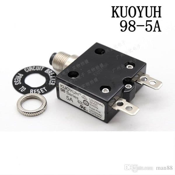 Circuit Breakers Taiwan KUOYUH 98 Series-5A Overcurrent Protector Overload Switch