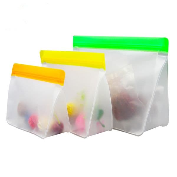 Reusable Storage Bags Freezer Bags Food Container for Lunch Snack Sandwich Fresh Bag Food Home Kitchen Organizer