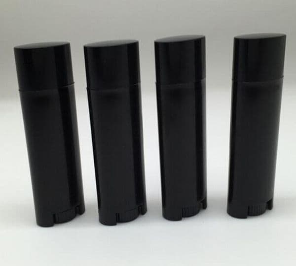 Black Oval Lip Balm Tube 4.5g 0.15oz Deodorant Container Lotion Bar Twist Empty lipstick wholesale SN2105