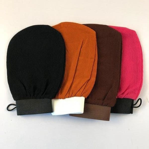 Morocco bath scrubbing gloves hammam scrub mitt magic peeling glove exfoliating tan removal mitt(normal coarse feeling)