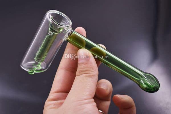 Colorful Glass Hammer tobacco pipe perc percolator bubbler blunt glass smoking pipe bongs Free shipping