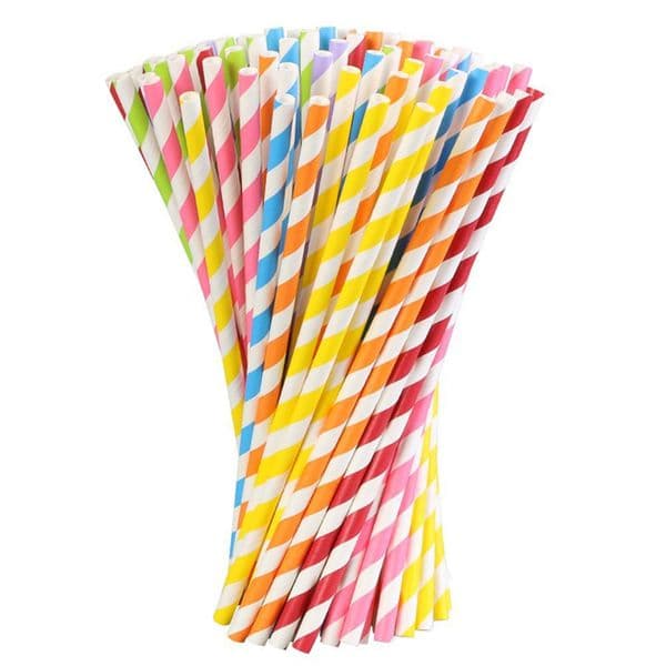 Multi colors Paper Birthday Wedding Party Event Hawaiian Holidays Luau Sticks KTV Drinking Straws KD1