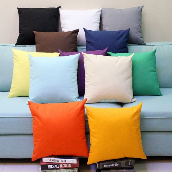 All Sizes Plain Dyed 8 oz Cotton Canvas Throw Case Solid Blank Home Decor Pillow Cover More Than 100 Colors In Stock