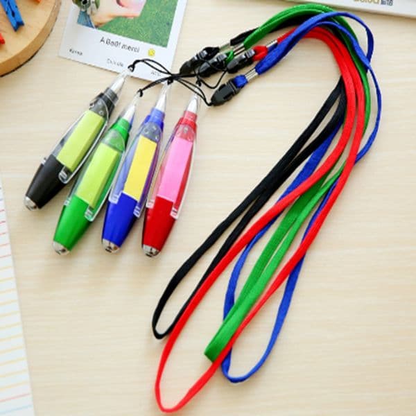 New Creative Stationery Hanging Line Note Light Pen Customized Business Advertising Supplies Gift Office Supplies Ball Pen