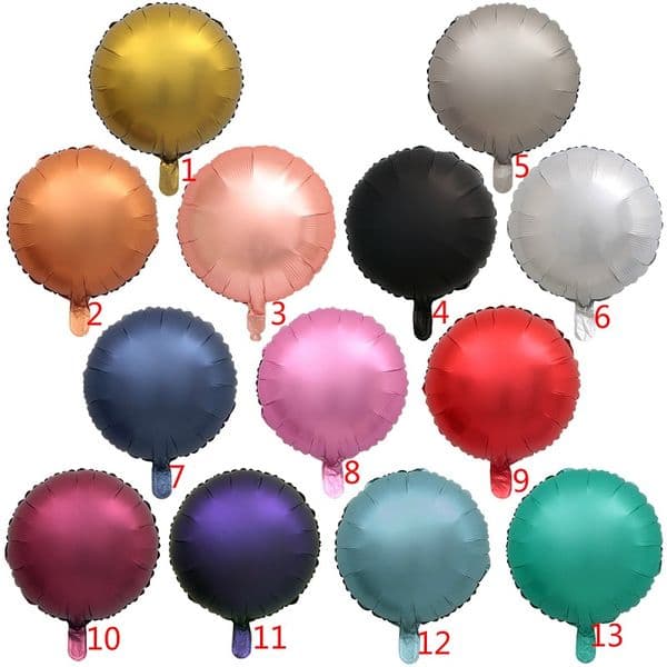 2020 New 18-inch metallic color round -shaped aluminum balloons holiday party wedding decorative balloons wholesale