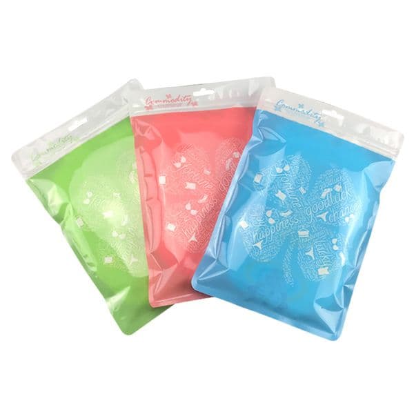 100pcs/lot cute children underpant briefs underwear socks plastic storage bag retails store clear window self seal zipper lock bag