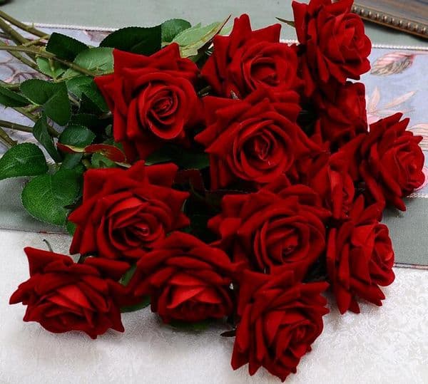 French Romantic Artificial Rose DIY Velvet Silk Flower For Party Home Wedding Holiday Decoration Gb527 B2