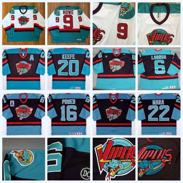 Detroit Vipers 6 Chris Luongo 9 Gordie Howe 25 Dan Kesa 22 Paul Mara 16 Chad Power Shannon Finn 1997 Turner Cup Championship Jersey