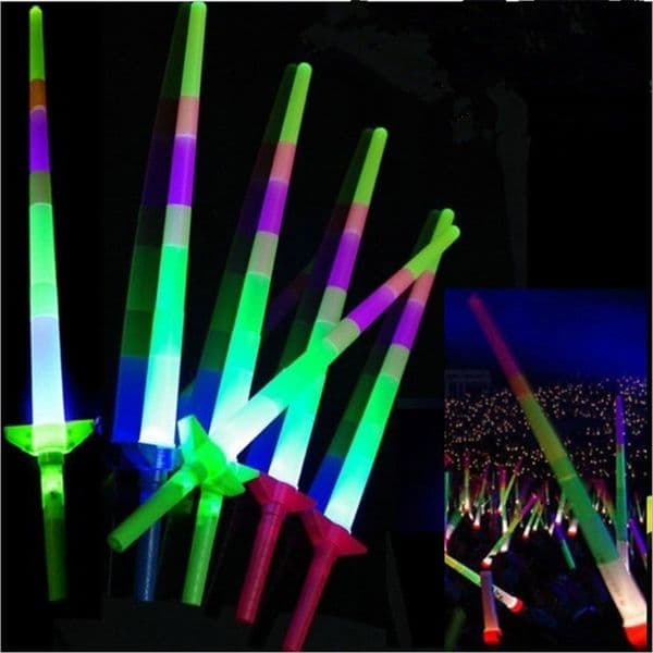 Telescc Glow Stic Flash Up Toy Fluorescent Sword Concert Activities Props Christmas Carnival Light Stick Toys 0516
