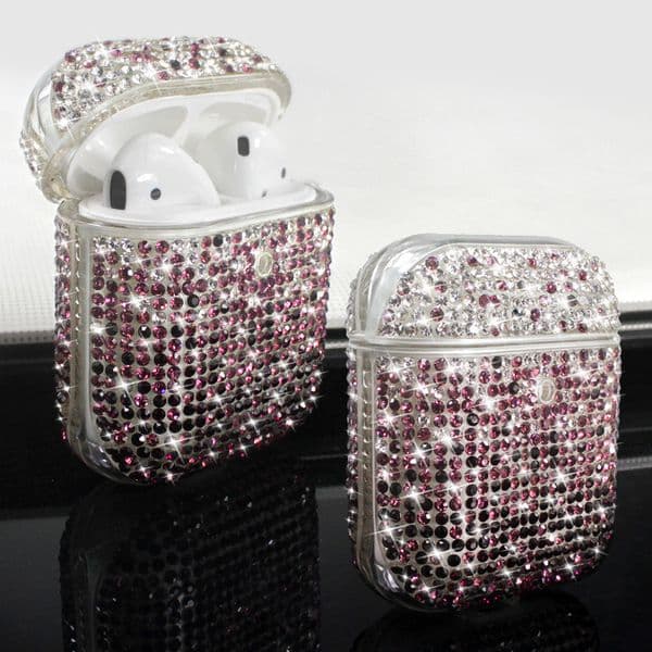Bling Diamond Earphone Case For Airpods 2 1 Luxury Gradient Rhinestones Headphone Protector Cover For Airpods Free Shipping