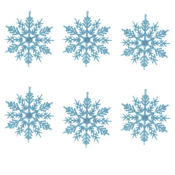 6pc Christmas Decoration Snowflakes 10cm Classic Snowflake Ornaments Christmas Tree Hanging new year Home Decor #4n14