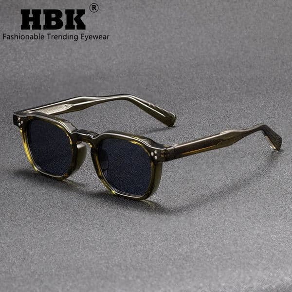 HBK Square Retro Sunglasses Men Fashion Punk Sun Glasse Travel Driving Beach Eyewear Lunette De Soleil Femme UV400 251230