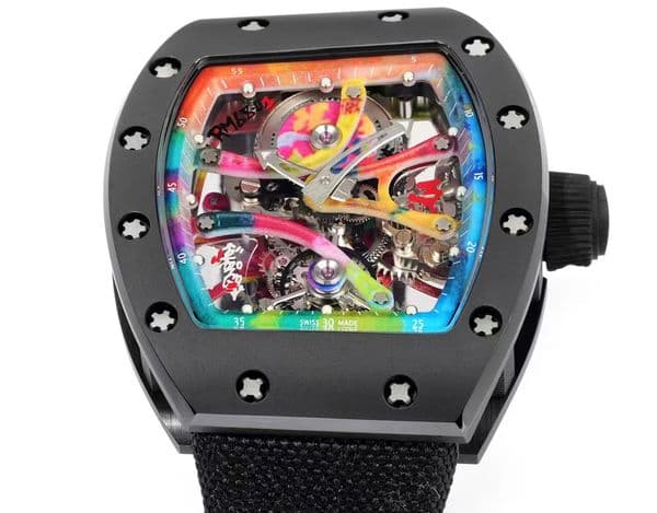 2026 Top quality AAAAA Luxury mens watch super clone watches ntpt carbon fiber r M68-01 designer watches men tourbillon mechanical movement sapphire glass 6a36